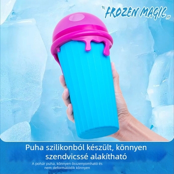 500 ml-es smoothie pohár, nagy kapacitású – nyári shaker, PP anyag
