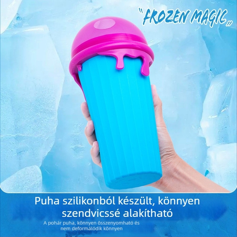 500 ml-es smoothie pohár, nagy kapacitású – nyári shaker, PP anyag