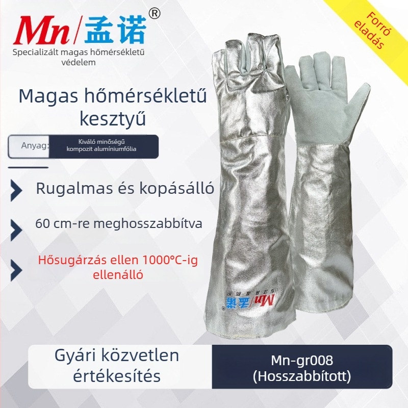 Mengnuo Mn-gr008 1000 fokos alumíniumfóliás hőálló kesztyűk