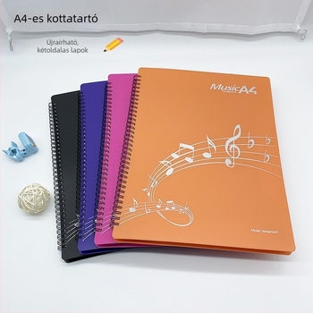 A4-es partitúra mappa zongorához és gitárhoz, diákoknak szánt multifunkcionális partitúracsomag, állítható, kétoldalas