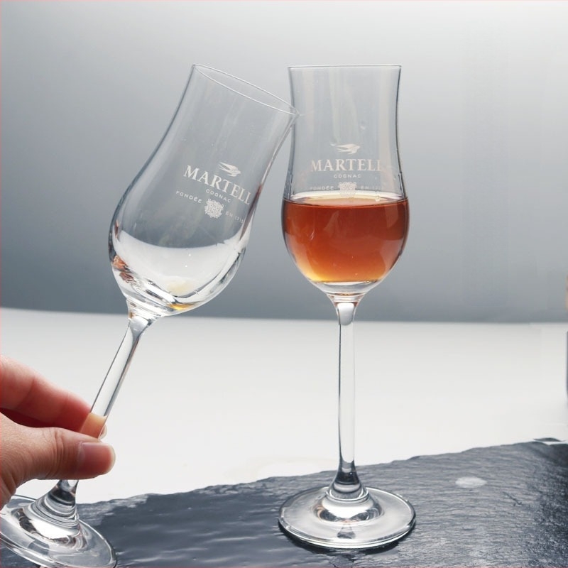 Whiskey kóstoló pohár, szeszes italokhoz való pohár, magas tulipán formájú kóstoló pohár, kristályos aromás pohár