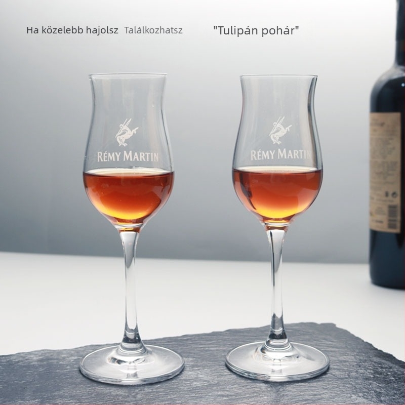 Whiskey kóstoló pohár, szeszes italokhoz való pohár, magas tulipán formájú kóstoló pohár, kristályos aromás pohár
