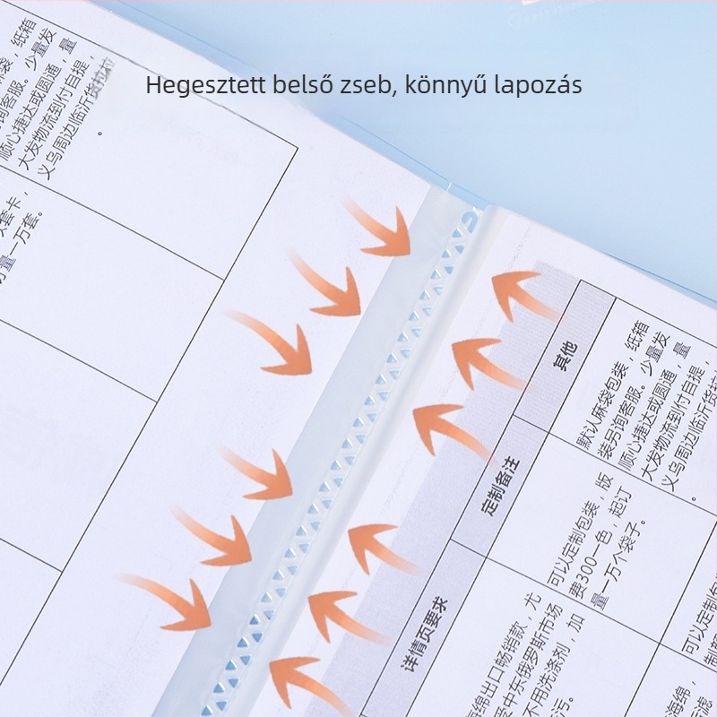 A4-es méretű mappa átlátszó betétekkel, többszintű, nagy kapacitású tároló, macaron színek, saját designnal testreszabható