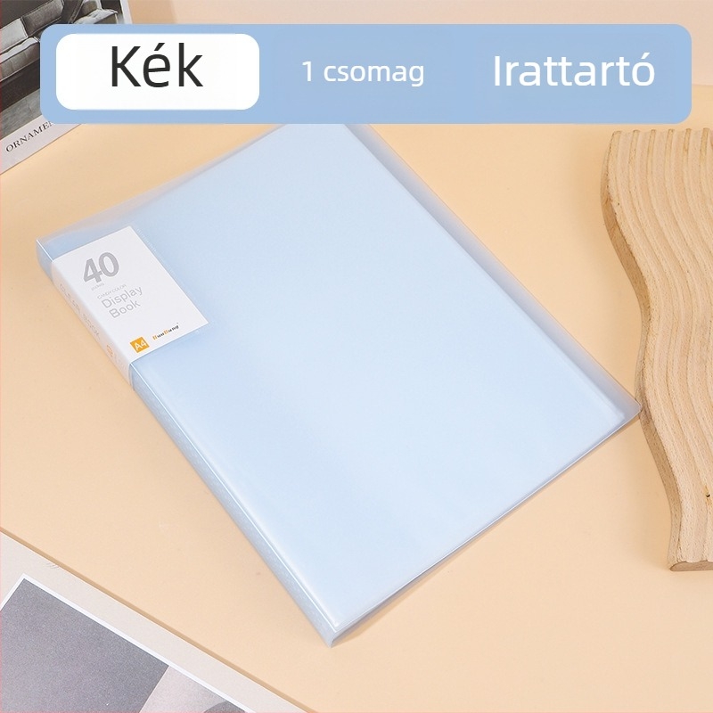 A4-es méretű mappa átlátszó betétekkel, többszintű, nagy kapacitású tároló, macaron színek, saját designnal testreszabható