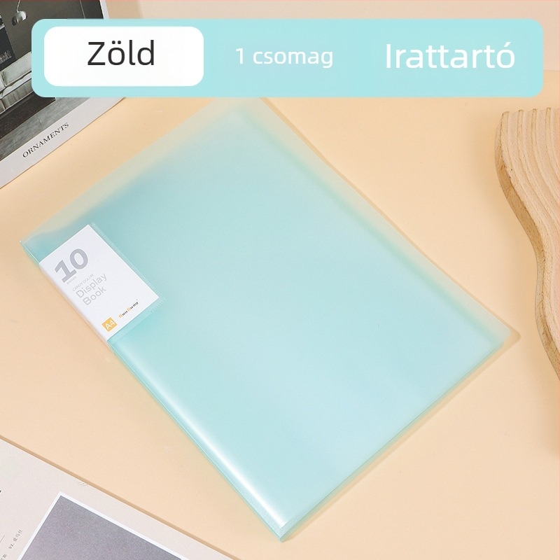 A4-es méretű mappa átlátszó betétekkel, többszintű, nagy kapacitású tároló, macaron színek, saját designnal testreszabható