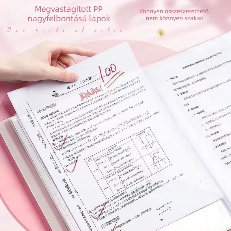 Amerikai színátmenetes dokumentumtároló doboz diákoknak – fájl rendező, 30, 60 vagy 80 oldal kapacitású