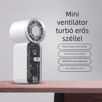 2026-os új hordozható átlátszó ventilátor – asztali és kézi használatra, hűtés, magas esztétikai értékkel