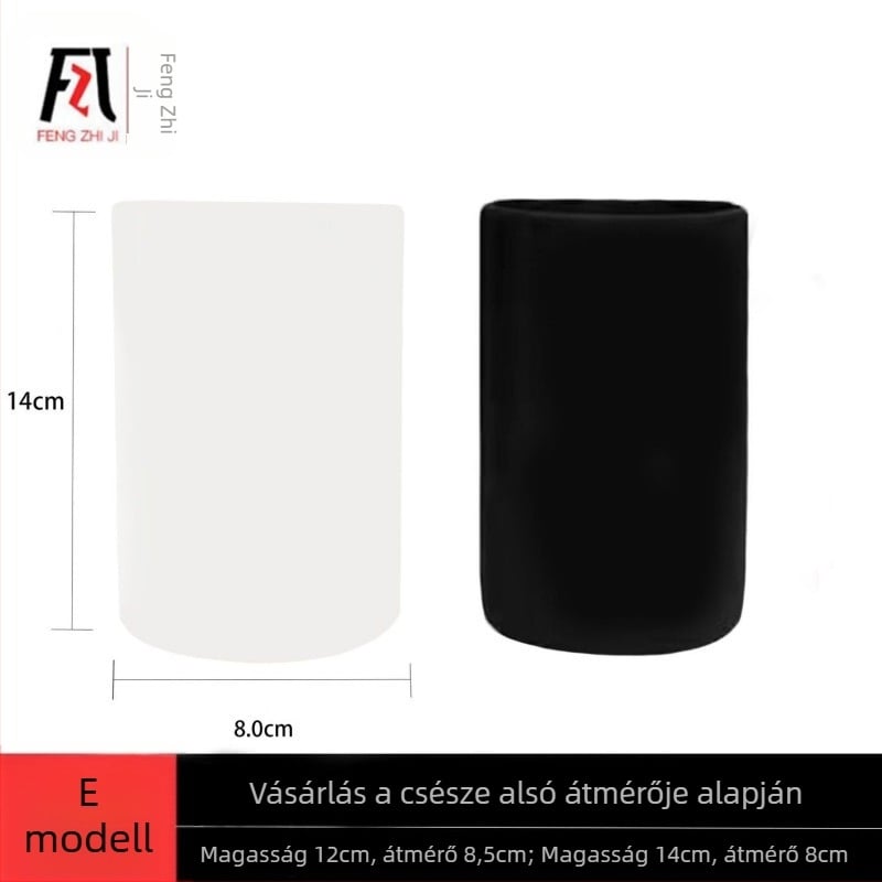 Átlátszó szilikon pohárhüvely, szigetelt, csúszásmentes védőhüvely, univerzális 8 cm