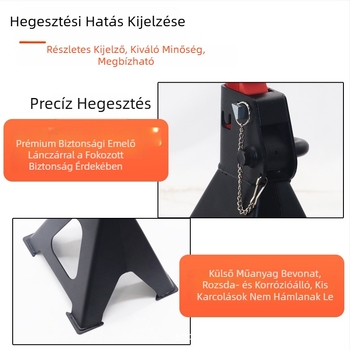Xianghong Autójavítási biztonsági állvány gumifixálással és 3 tonnás hidraulikus emelővel gumicseréhez