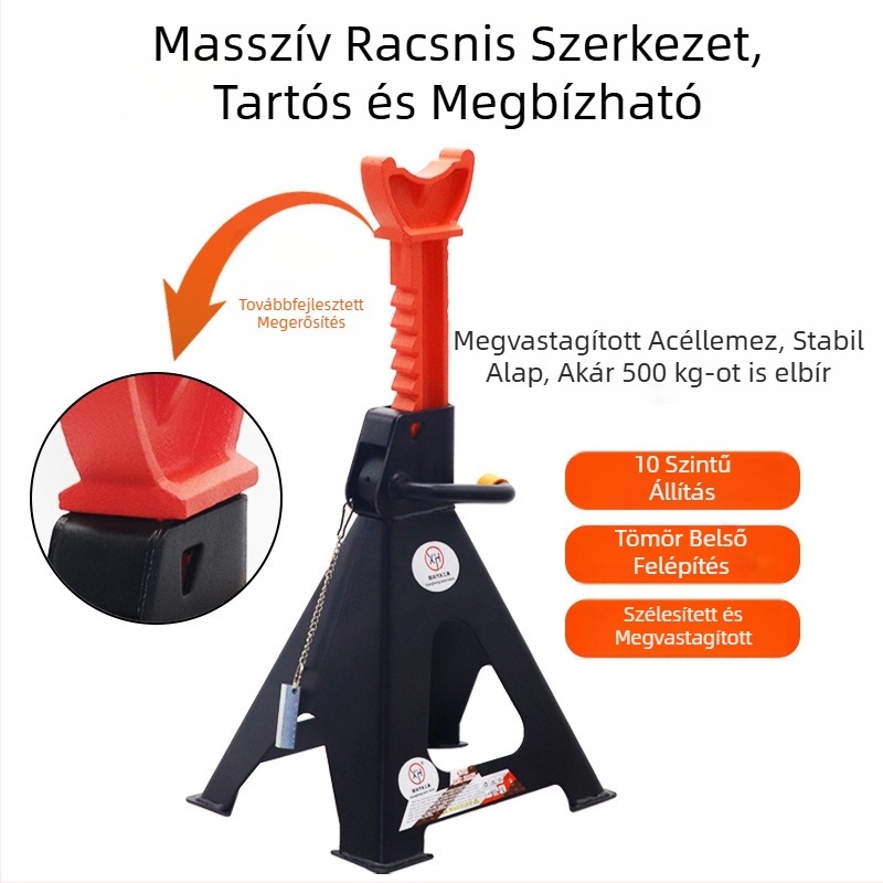 Xianghong Autójavítási biztonsági állvány gumifixálással és 3 tonnás hidraulikus emelővel gumicseréhez