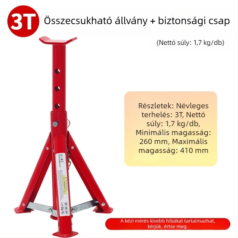 Xianghong Autójavítási biztonsági állvány gumifixálással és 3 tonnás hidraulikus emelővel gumicseréhez