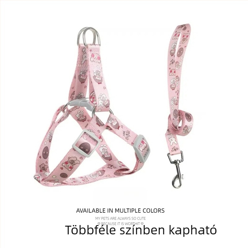 Kutyahám anti-szökés, mellény-stílusú nyomtatott kivitel, kicsi–nagy kutyáknak