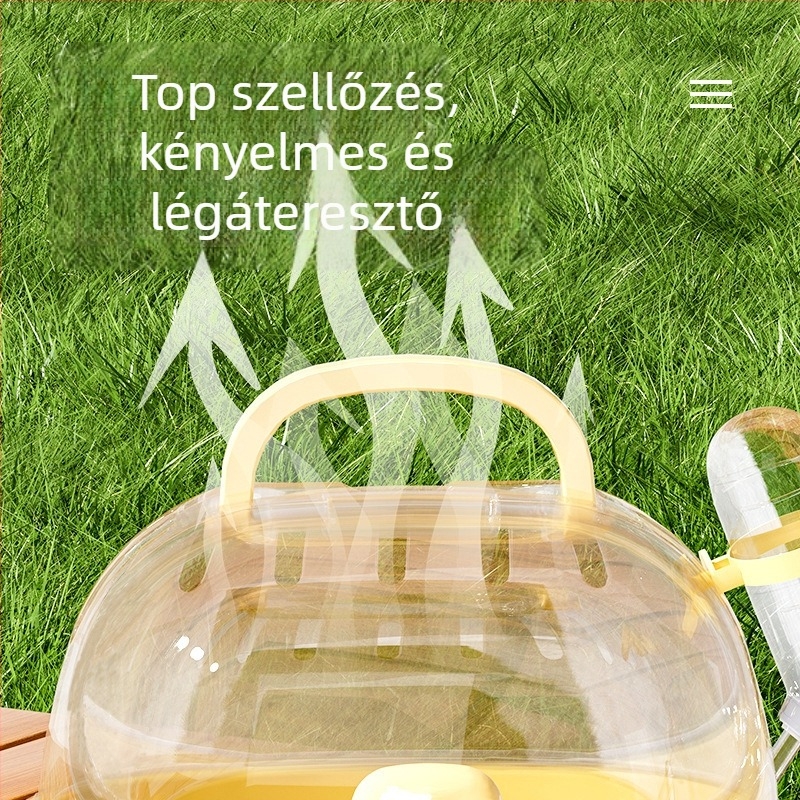 Kültéri hörcsög ketrec, tágas belső térrel, luxus villa-stílusú ketrec