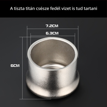 Tiszta titánium csészefedél — antibakteriális, megőrzi a frissességet, közvetlen ivásra, kompakt és hordozható