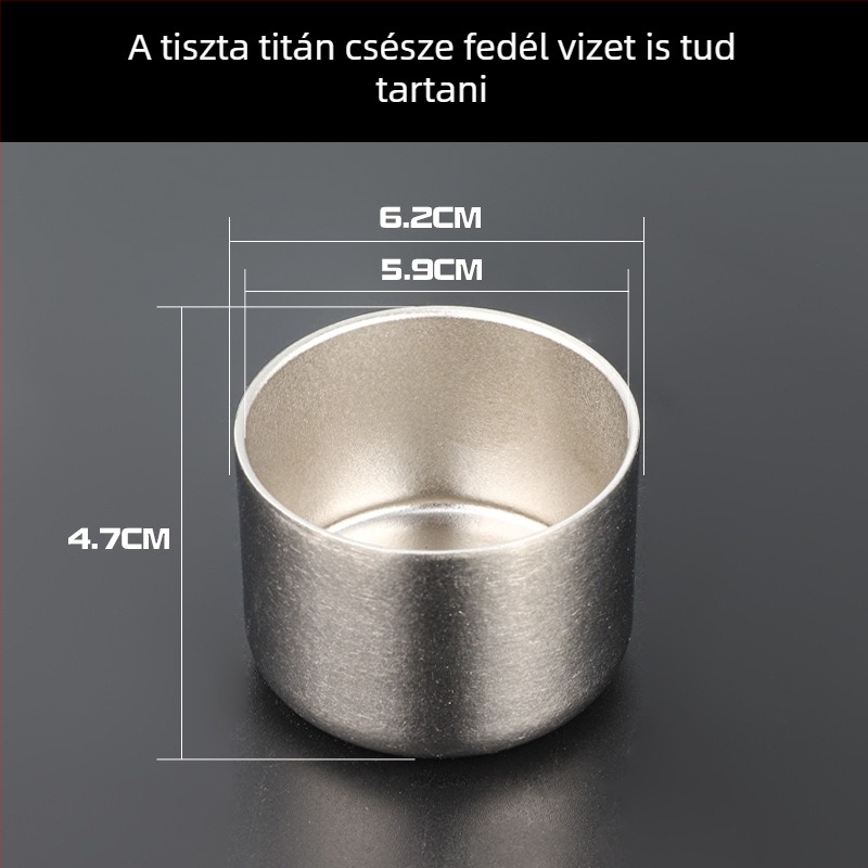 Tiszta titánium csészefedél — antibakteriális, megőrzi a frissességet, közvetlen ivásra, kompakt és hordozható