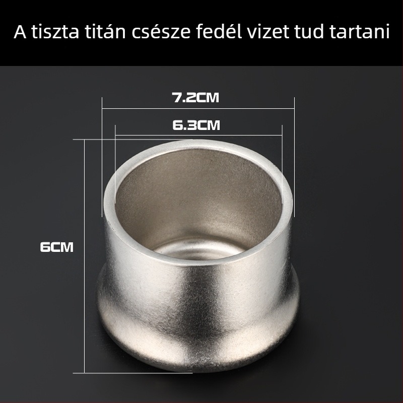 Tiszta titánium csészefedél — antibakteriális, megőrzi a frissességet, közvetlen ivásra, kompakt és hordozható