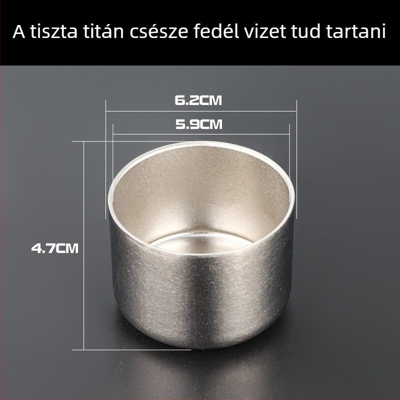 Tiszta titánium csészefedél — antibakteriális, megőrzi a frissességet, közvetlen ivásra, kompakt és hordozható