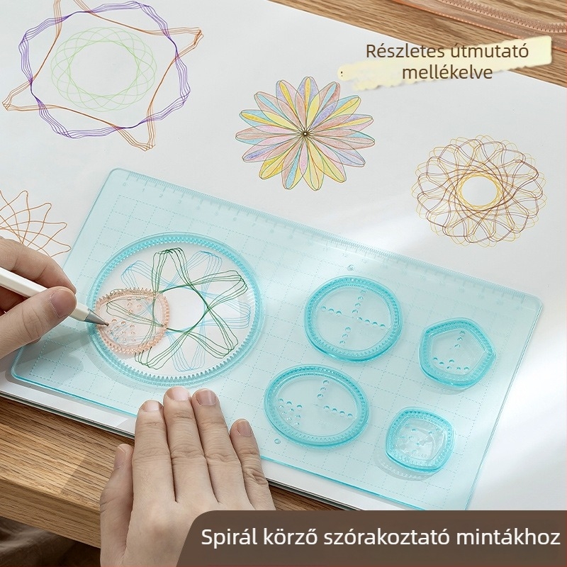 Multifunkciós vonalzó készlet általános iskolások számára – geometria, rajz, festés, műanyag