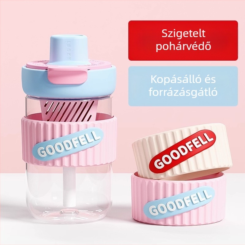 Silikon pohár tok hőszigeteléssel, csúszásmentes fogással, rugalmasan állítható védőhüvely üveg poharakhoz