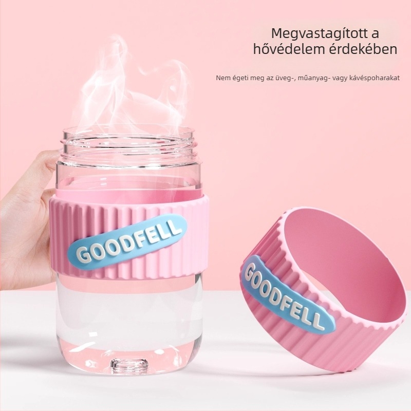 Silikon pohár tok hőszigeteléssel, csúszásmentes fogással, rugalmasan állítható védőhüvely üveg poharakhoz