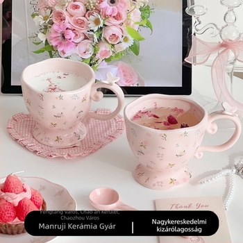 Instagram-stílusú kerámiás bögre, aranyos és kreatív, letisztult dizájn, magas esztétikai hatás, nagy kapacitás otthoni használatra