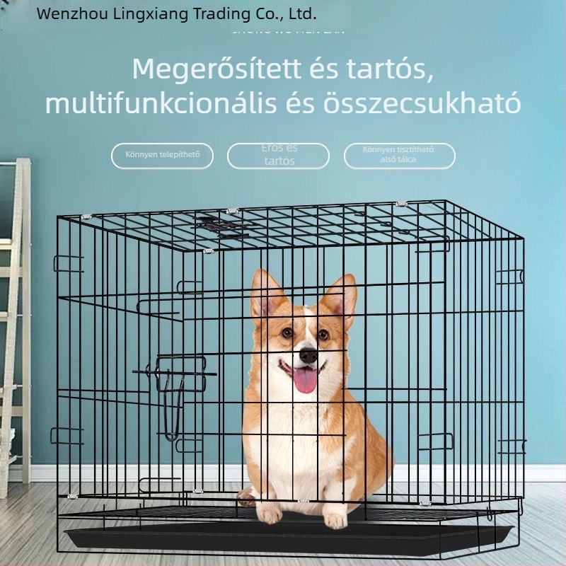 Kis méretű háziállat-kotrec: kutyák, macskák, nyulak és csirkék számára, beltéri használatra, beépített vécével, vastagított és megerősített kivitel
