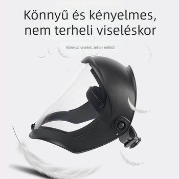 Átlátszó teljes arcvédő pajzs, páramentes védelemmel csiszoláshoz, vágáshoz és permetezéshez