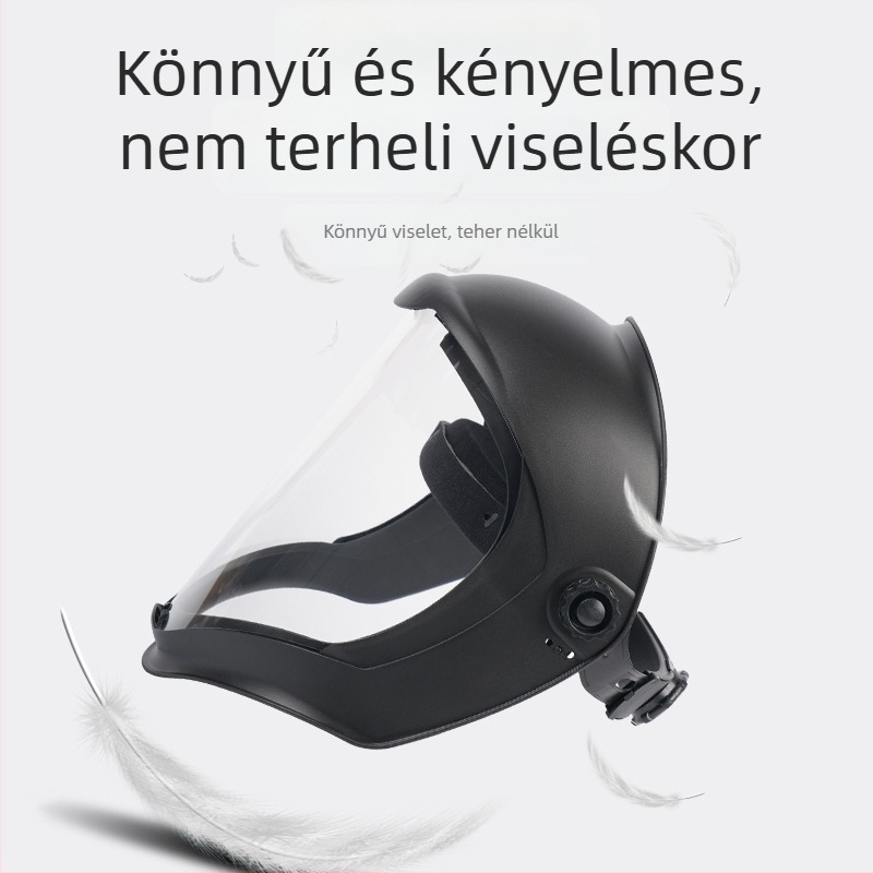 Átlátszó teljes arcvédő pajzs, páramentes védelemmel csiszoláshoz, vágáshoz és permetezéshez