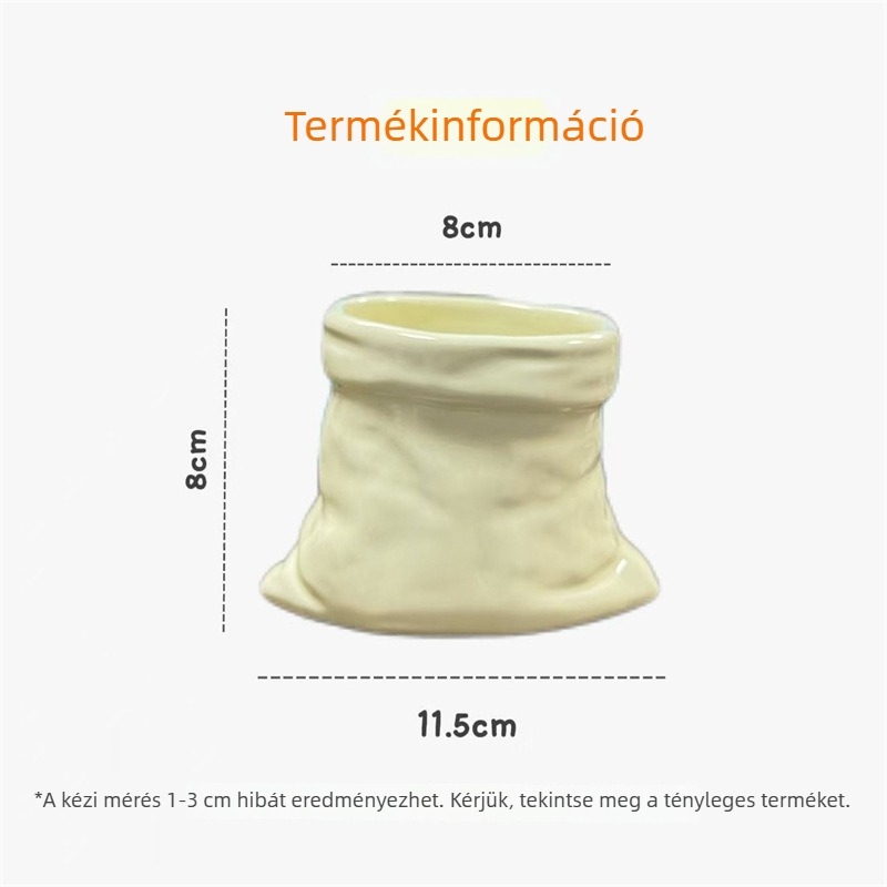 Textiltáska formájú kerámia bögre kávé latte-hoz – új trend, aranyos retro stílus, páros kiadás