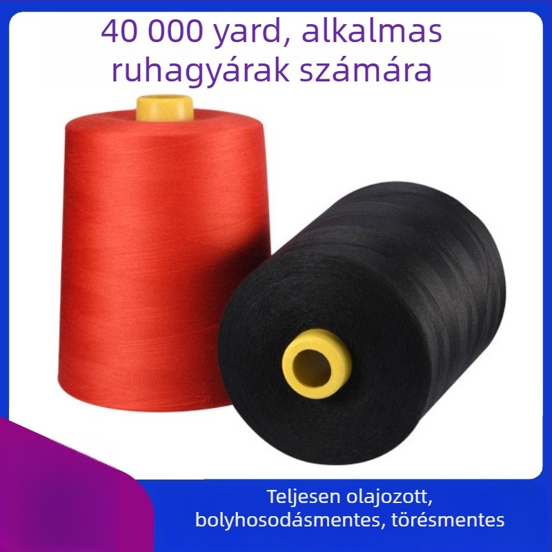 Poliészter varrófonal, 1 kg, 402-es nagy tekercs, Pagoda típusú ruházati varrófonal, erős és folyamatos