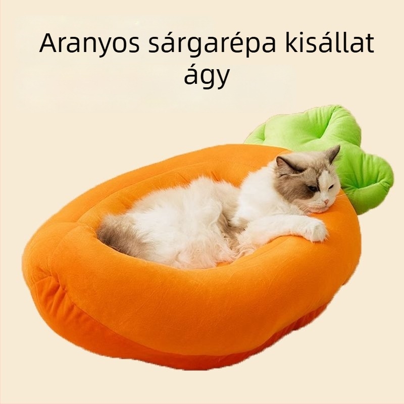 Banán formájú kisállat ágy kutyáknak és cicáknak, levehető és mosható, minden évszakra, kis- és közepes méretű kutyáknak, köztük corgi, meleg télen