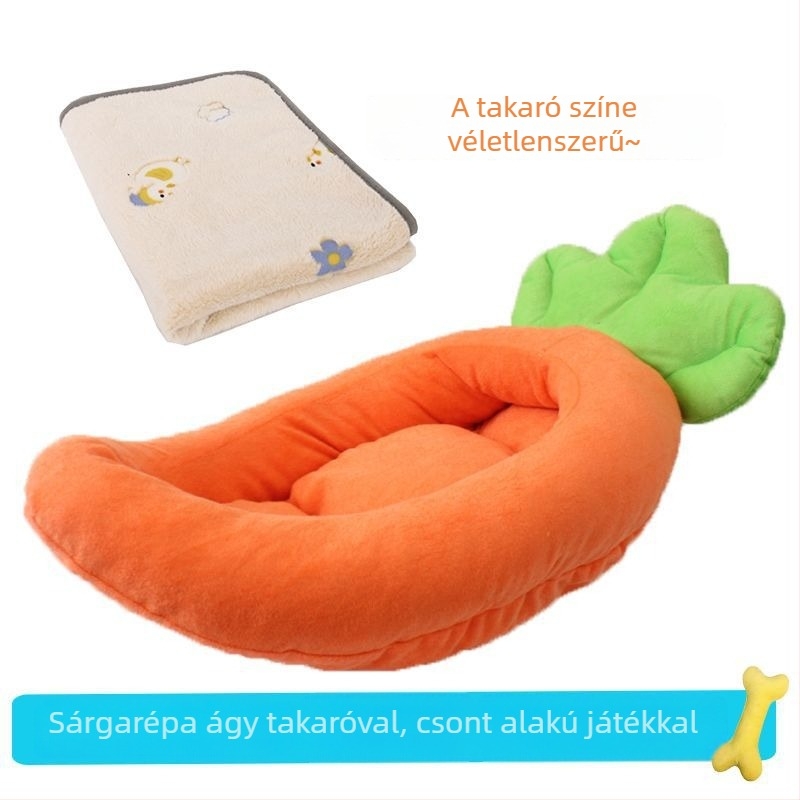 Banán formájú kisállat ágy kutyáknak és cicáknak, levehető és mosható, minden évszakra, kis- és közepes méretű kutyáknak, köztük corgi, meleg télen