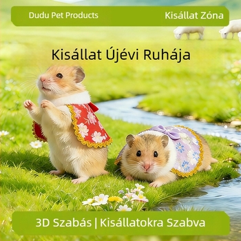 Háziállat ruházat, hörcsög játékok, kisállat kültéri ruházat, arany hörcsög Tang-stílusú kostüm, papagáj-köpeny, pamut köpeny.