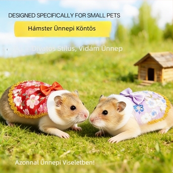 Háziállat ruházat, hörcsög játékok, kisállat kültéri ruházat, arany hörcsög Tang-stílusú kostüm, papagáj-köpeny, pamut köpeny.