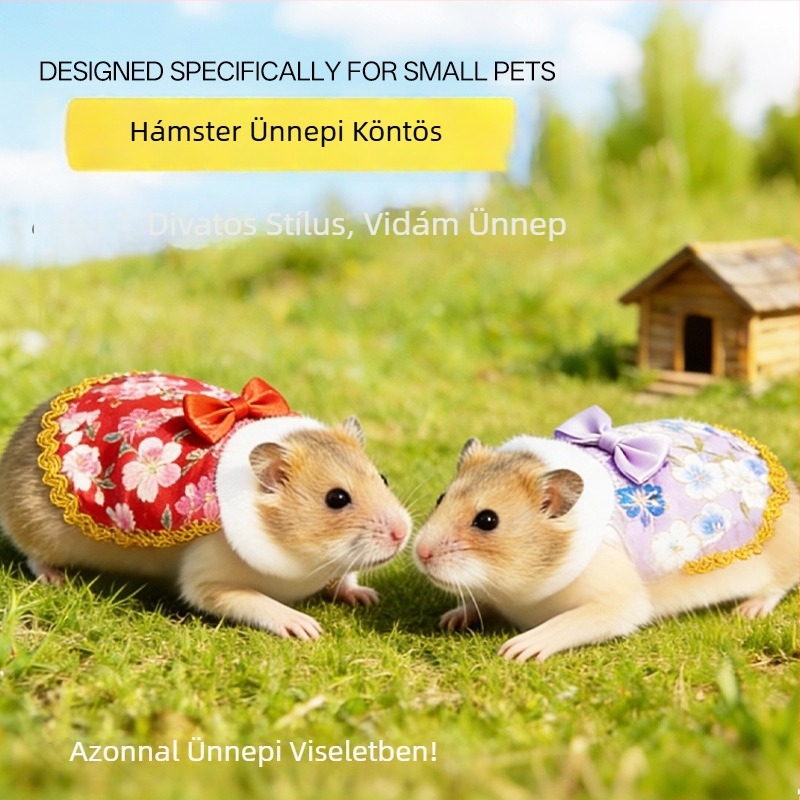 Háziállat ruházat, hörcsög játékok, kisállat kültéri ruházat, arany hörcsög Tang-stílusú kostüm, papagáj-köpeny, pamut köpeny.