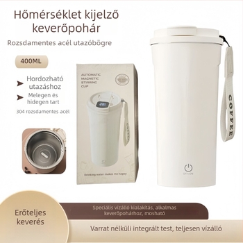 Élelmiszer-minőségű elektromos keverő pohár, teljesen automata, mágneses forgás, hordozható rozsdamentes acél shaker pohár