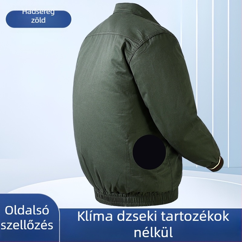 Új fejlesztésű oldalsó nyílásokkal ellátott felső égésvédő funkcióval, hűtő nyári munkaruházat, férfiaknak, vékony fazon