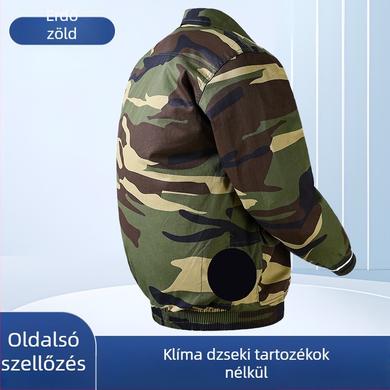 Új fejlesztésű oldalsó nyílásokkal ellátott felső égésvédő funkcióval, hűtő nyári munkaruházat, férfiaknak, vékony fazon