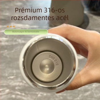 316 rozsdamentes acélból készült hőszigetelt pohár szívószállal, nagy kapacitású diák pohár