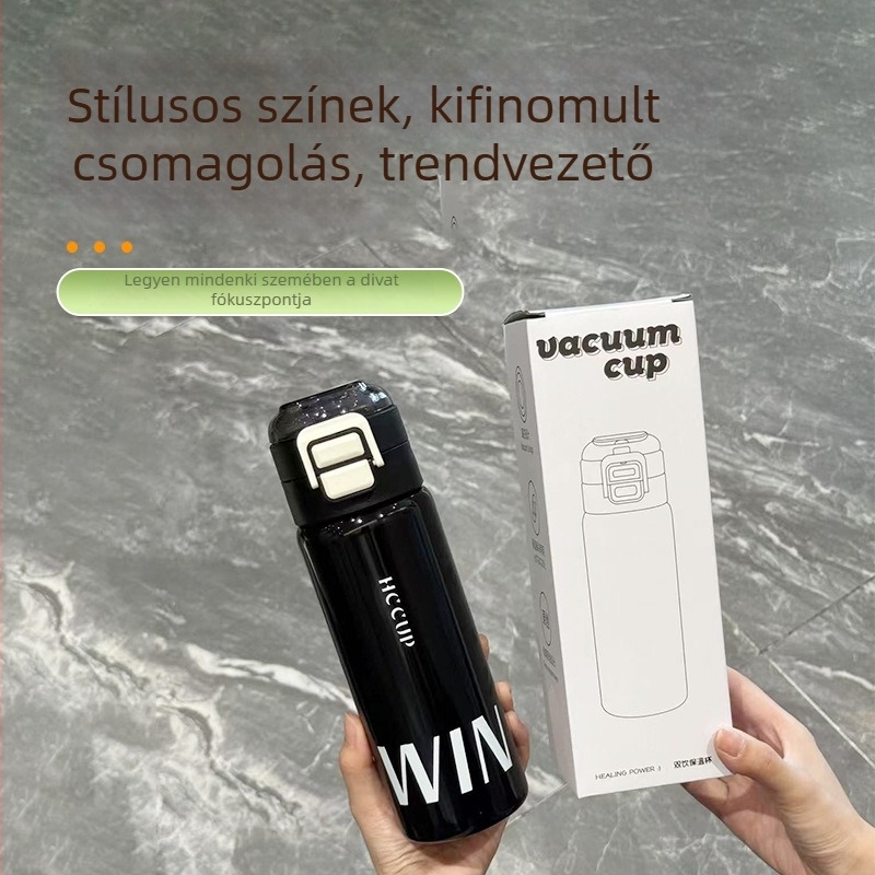 316 rozsdamentes acélból készült hőszigetelt pohár szívószállal, nagy kapacitású diák pohár