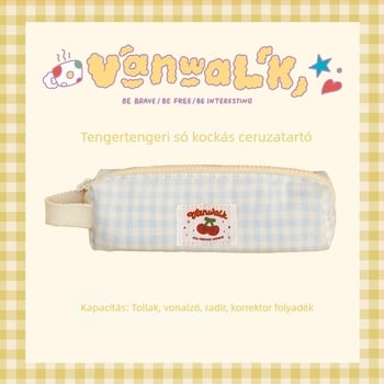 VANWALK Lucky House kézzel készített diáktolltartó és íróeszköztartó doboz egyszerű cipzárral