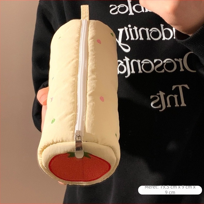 Zöld alma alakú ceruzatartó, nagy kapacitású, minimalist stílusú tároló diákoknak