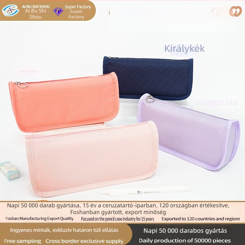Minimalista tolltartó logónyomtatással, általános iskolásoknak, nagy kapacitású, japán stílusú tároló táska mintázattal