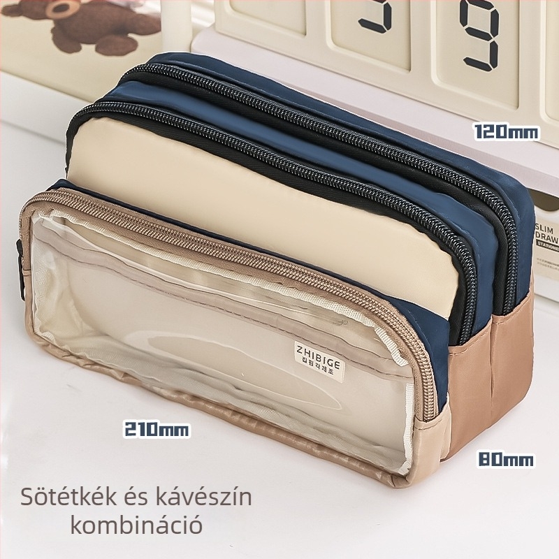 Colorblock o00 tolltartó, átlátszó, nagy kapacitású, kreatív, többfunkciós irodai kellék, japán stílusú