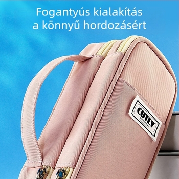 Nagy kapacitású tolltartó diákok számára, uniszex, letisztult Ins-stílus, hordozható írószer-tok