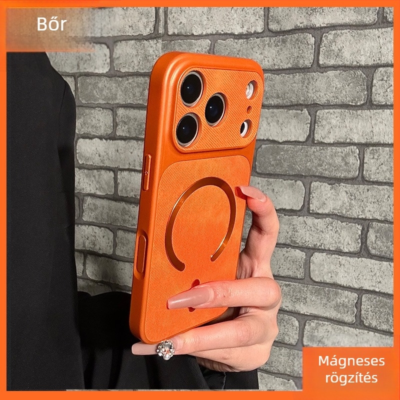 TPU puha tok iPhone 17 Pro Maxhoz, matt felület, mágneses rögzítés, ütésálló és ujjlenyomat-mentes