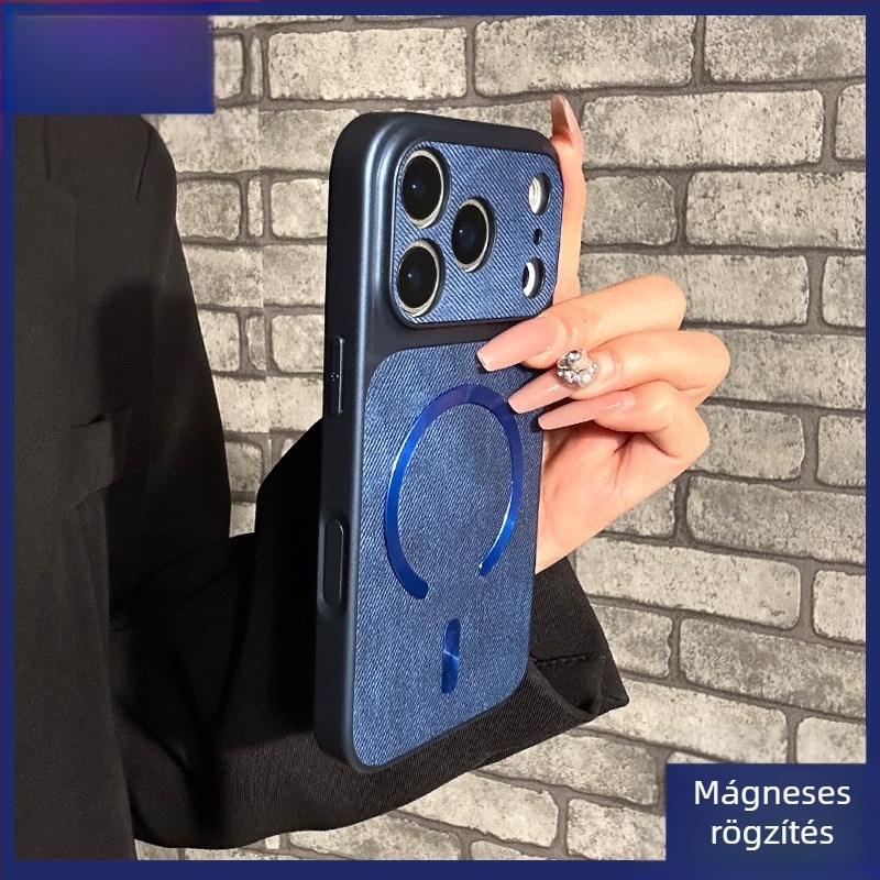 TPU puha tok iPhone 17 Pro Maxhoz, matt felület, mágneses rögzítés, ütésálló és ujjlenyomat-mentes