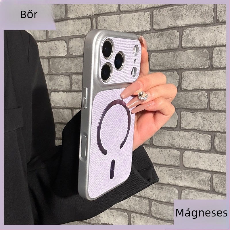 TPU puha tok iPhone 17 Pro Maxhoz, matt felület, mágneses rögzítés, ütésálló és ujjlenyomat-mentes