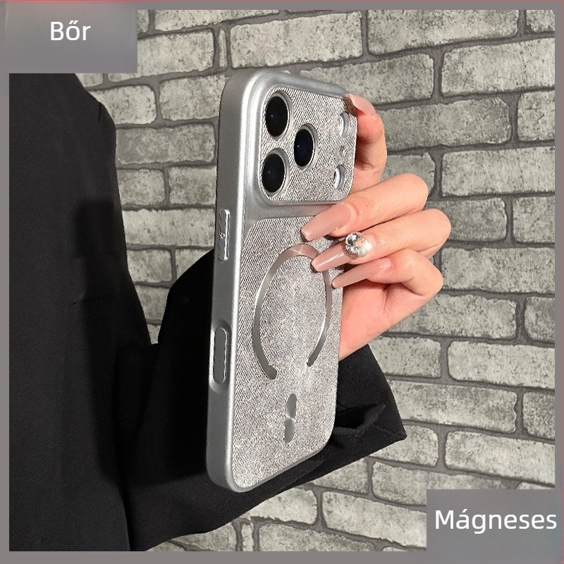 TPU puha tok iPhone 17 Pro Maxhoz, matt felület, mágneses rögzítés, ütésálló és ujjlenyomat-mentes
