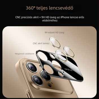 iPhone 17 Pro mágneses matt tok nagy ablakkal, ütésálló